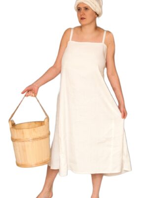 A chemise with straps